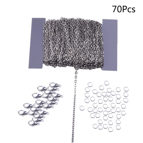 Juego combinado de cadena de 2,5 mm para hacer joyas cierres de langosta de metal - Imagen 5 de 12