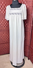 Vintage Gossard Artemis White Nightgown L Lace Pintuck Maxi Cottagecore USA