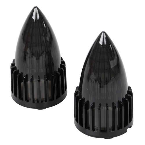 3 1/4" Bullet Turn Signal Light Smoke Lens For Harley Softail Touring Road King - Picture 7 of 17