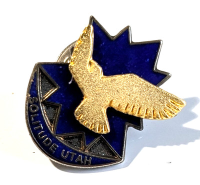 Vintage Solitude Mountain Resort Utah Pin Badge - Collectible Ski Memorabilia