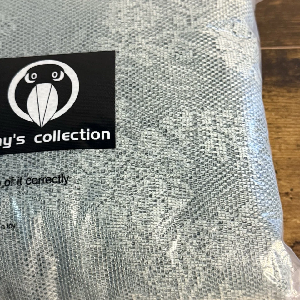 全新 – 批量 2 件 Tony’s Collection Bean 绿色花边窗帘 52 英寸 x 95 — 第 4/4 张图片