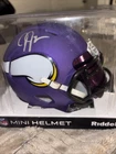 Minnesota Vikings Justin Jefferson Mini Helmet Autographed With Visor Beckett!!!