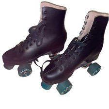 Black Roller derby Roller skates size 6 Stock 365 Labeda Wheels Used See Picts