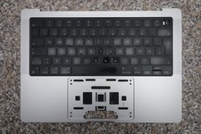 Original Topcase MacBook Pro 14" M1 2021 QWERTZ Tastatur Akku A2442 Silber 81%