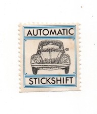 Volkswagen 1968 Beetle Automatic Stickshift Advertising Stamp