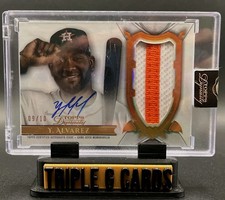 Yordan Alvarez Topps Dynasty Auto Patch /10 Game Used Astros SSP