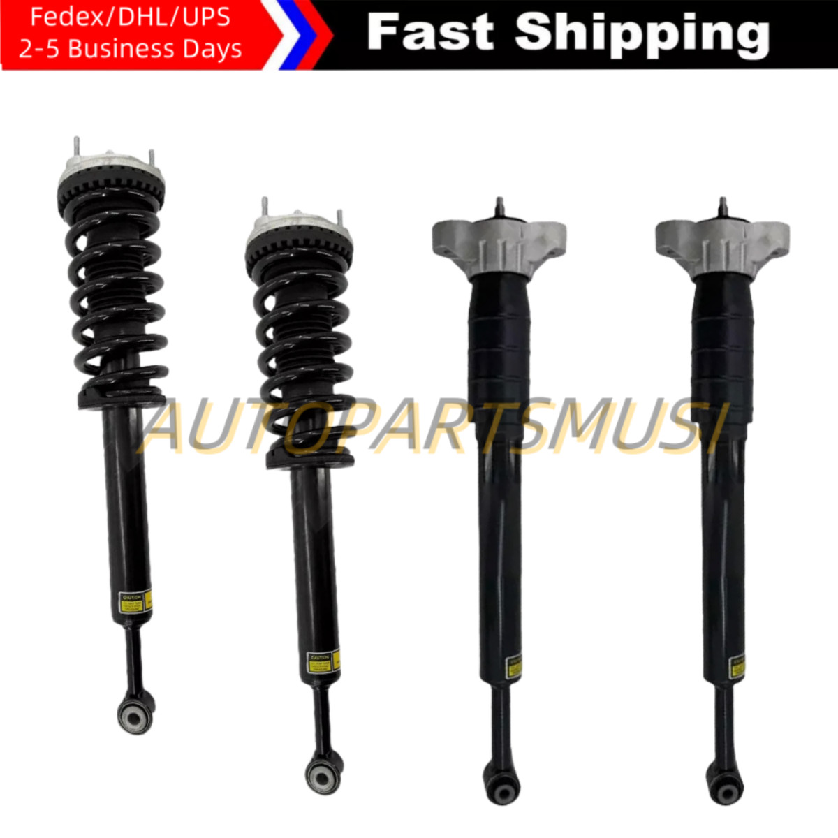 4x Front Rear Shock Absorber Struts Assy Fit Maserati Ghibli RWD 3.0L 2014-19