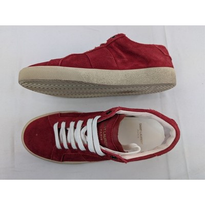 Saint Laurent Paris SL/06 Low-Top Sneakers in Red BNWB 39