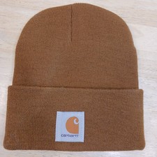 Carhartt Knit Cuffed Beanie Hat Brown A18-BRN Made In USA Season S24 Head Toque