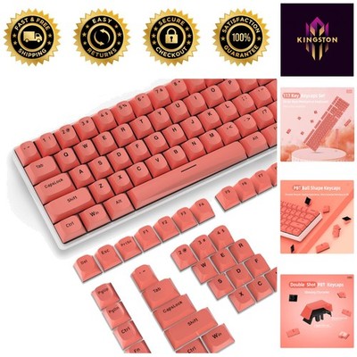 High-Quality PBT 117 Keycap Set for ANSI Layouts - DIY Upgrade Kit in Red