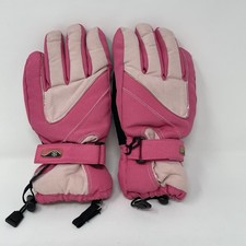 Thinsulate 80 gram Girls Winter Gloves Pink Insulated Ski Snow Size L 11-16 