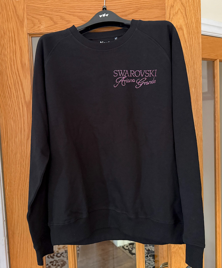 Swarovski / Ariana Grande Crewneck Jumper Size Medium NWT