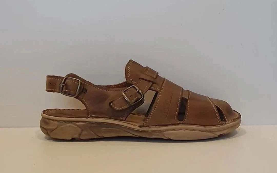 Maximus Mens Natural Leather Foot Adapting Orthopedic Sandal Shoes Model 042