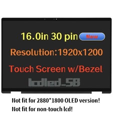 LCD Touch Screen Digitizer IPS Display Bezel For HP Envy x360 2-in-1 16-AC0023DX