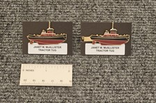 JANET M McALLISTER Tractor Tug Lapel Pin & Tie Bar   2 Items - Tugboat - Towboat