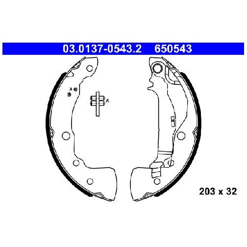 Bremsbackensatz Hinten FüR Nissan Micra K14 0.9 1.0 1.5 16 Bis 26 ATE Neu B4D410-image