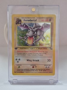 aerodactyl first edition pokemon card Aerodactyl Pokemon Fossil Holo 1st Edition #1 CGC 10 main image 0