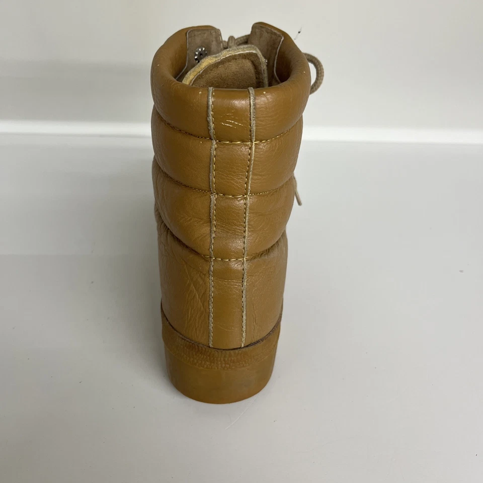 Botas de Senderismo St. Moritz Colorado De Colección Hechas en Italia Cuero Tostado Talla 12 Foto 4 de 4