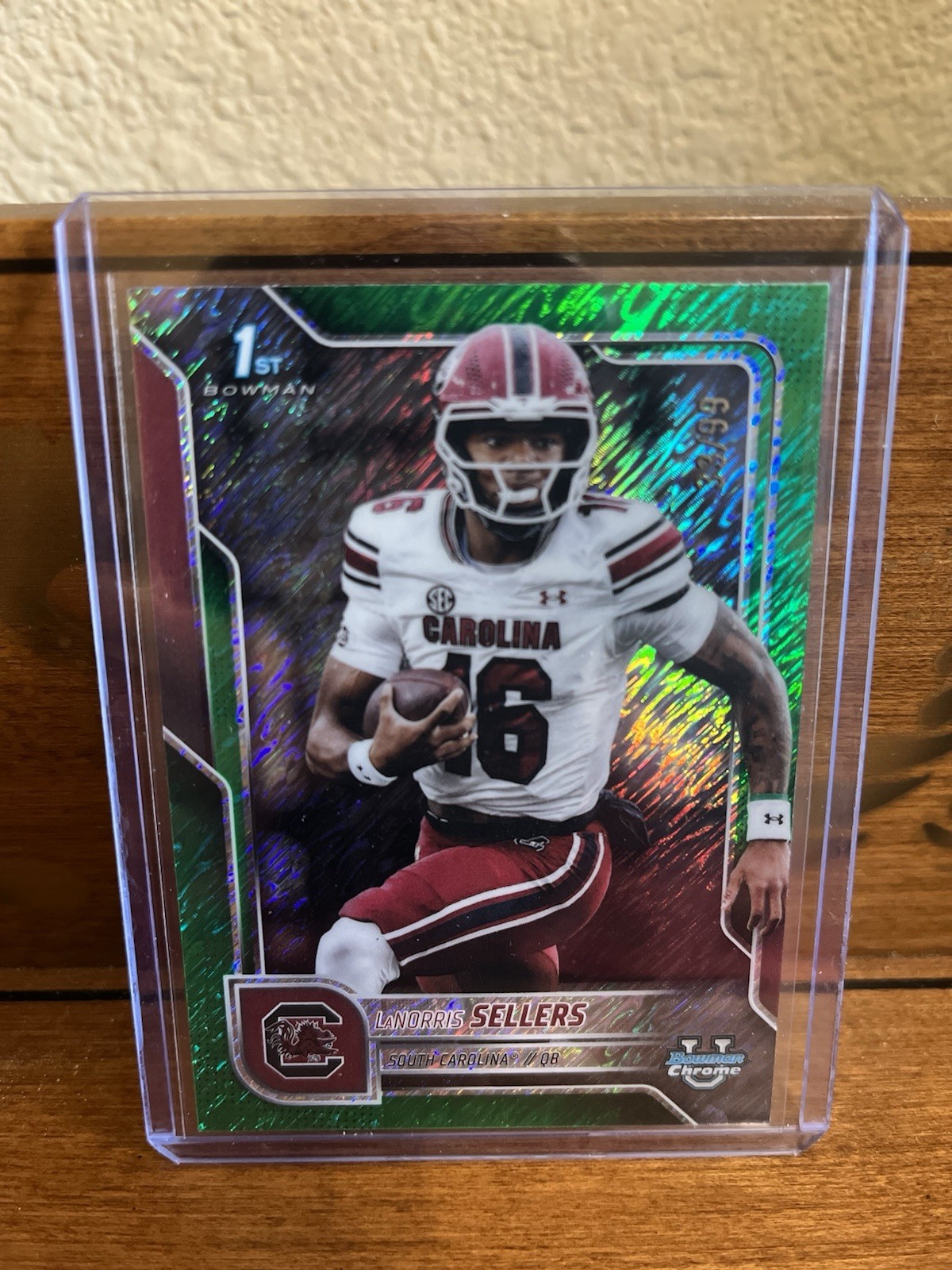 2025 Bowman University Chrome - LaNorris Sellers 1st Bowman Green Shimmer /99