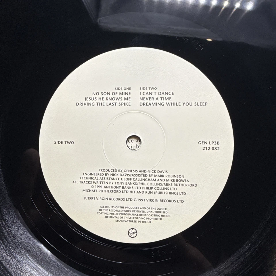 Genesis - We Can’t Dance - 1991 UK 1st Press Album (NM) Ultrasonic Clean - Image 4 of 4