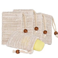 5 Pack Sisal Soap Saver Bags Natural Exfoliating Soap Pouch Shower Bath