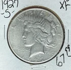 1927-S PEACE SILVER DOLLAR - XF+ ~NICE COIN~