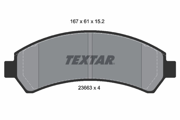 Bremsscheiben-BremsbeläGe-Kit Textar 2366301 Chevrolet 18024863-image