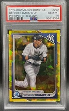 George Lombard Jr PSA 10 /75 Bowman Chrome Sapphire Yankees RC 🔥