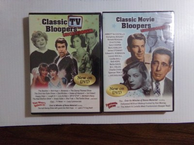 NEW--CLASSIC TV BLOOPERS/ CLASSIC MOVIE BLOOPERS   DVD LOT OF 2