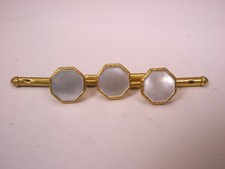 5/16" White Mother of Pearl Octagons Vintage Formal Tux Prom Shirt Stud set a311