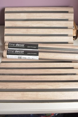 EDLE DEKOR HOLZLATTEN 3D EFFEKT TAPETE 3 ROLLEN NEU