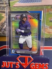 2024 Bowman Chrome Derek Bernard /150 Blue Refractor #BCP-225  (RC) Rockies