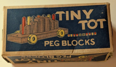 Vintage 1950's Jay-Mar Tiny Tot Peg Blocks Original Box Toy not ...