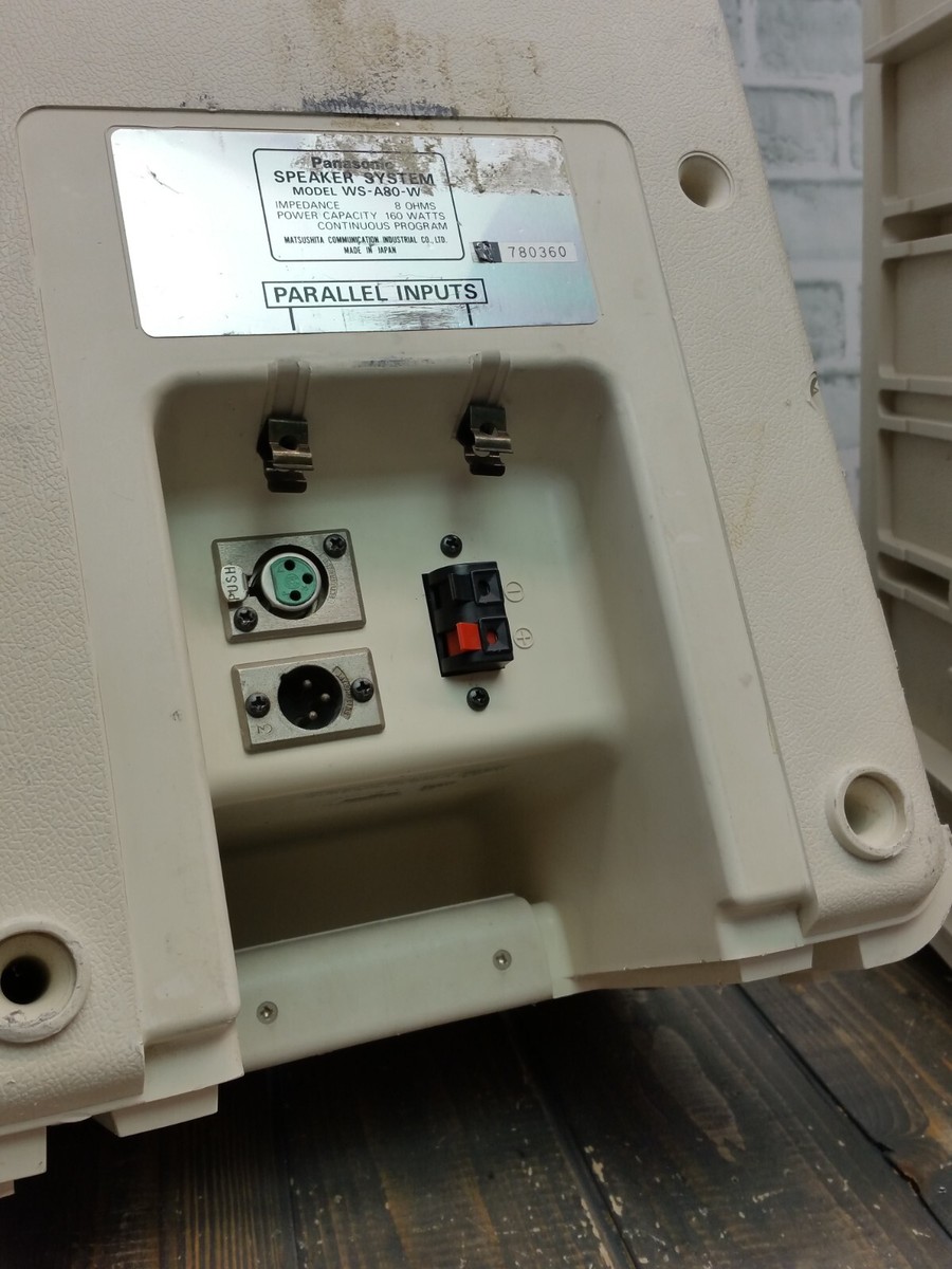 PAIR of Panasonic RAMSA WS-A80 WHITE Speaker System 160 PAIR of Panasonic RAMSA WS-A80 WHITE Speaker System 160