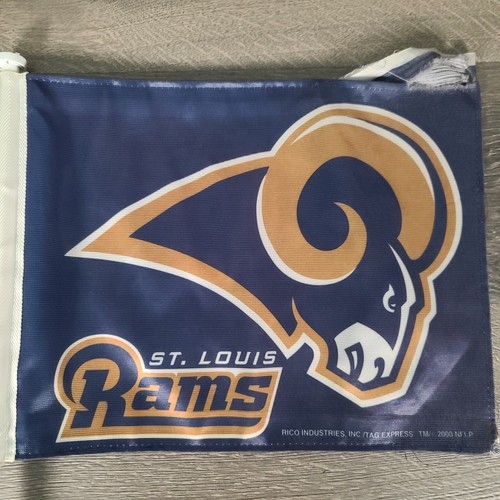 Vintage St Louis Rams Car Flag Window Mount 2-Side NFL Lot of 2 - Picture 8 of 12