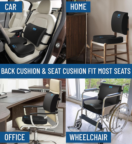 Doctor Recommended Memory Foam Seat Cushion for Office Chairs & Car Seat - Ergon - Picture 8 of 9