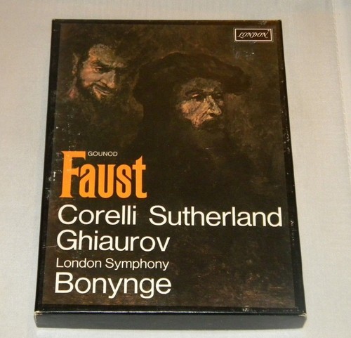 Gounod Faust - London, Sutherland, Corelli, Bonynge (Import) Used 3-Cassette Box - Picture 1 of 3