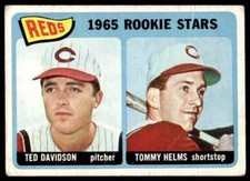 1965 Topps Reds Rookies - Ted Davidson/Tommy Helms * RC Cincinnati Reds #243