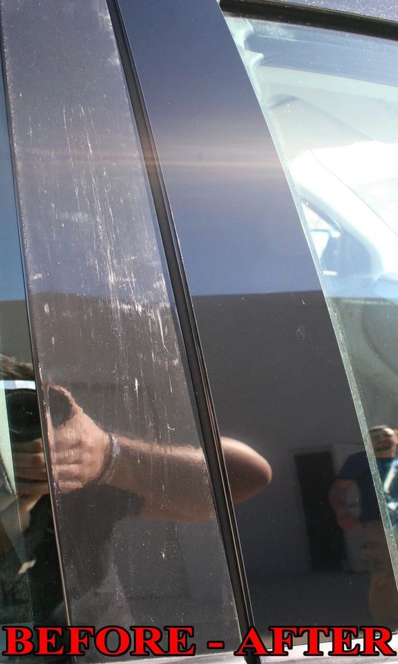 Черные стойки стойки для Jaguar XF 09-15 6 шт комплект отделка двери фортепиано крышка окна - Изображение 4 из 4