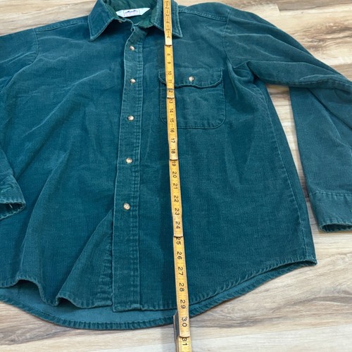 Five Brother Corduroy Shirt Mens Medium Dakota Green Made in USA Vintage Work - Picture 6 of 8
