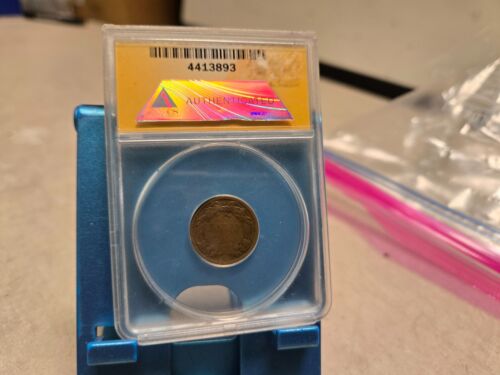 1858 FLYING EAGLE CENT SMALL LETTERS GRADED ANACS VG10 Cleaned Details - Picture 3 of 4