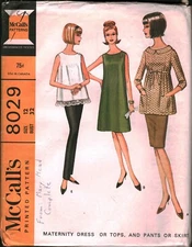 8029 Vintage McCalls SEWING Pattern Misses 1960s Dress Top Skirt Pants 12 OOP