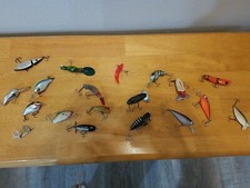 LOTE DE 19 SEÑUELOS DE PESCA VINTAGE HEDDON CHUGGER SPOOK JITTERBUG Torpedos y Más