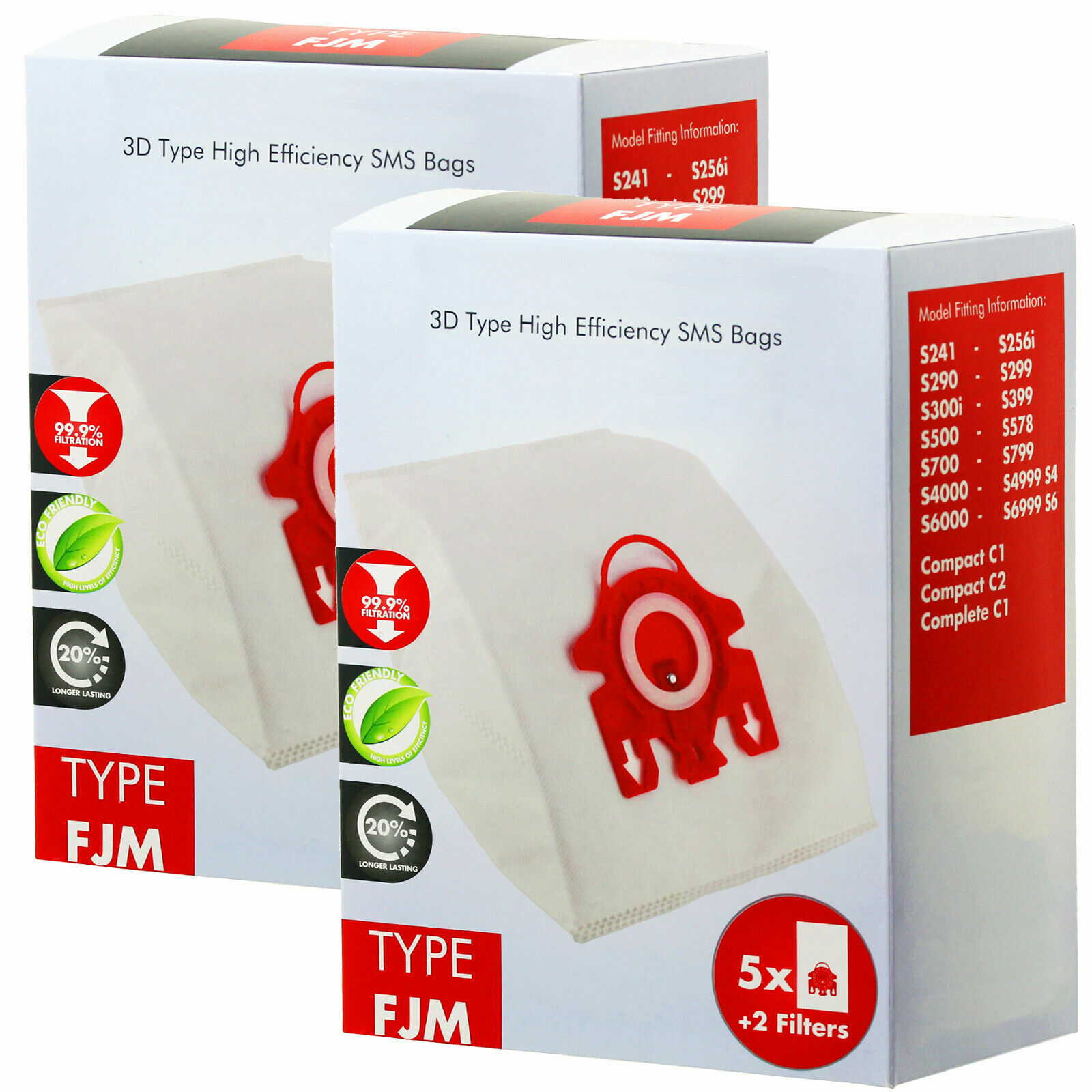 Pack Of 20 Miele S512 Vacuum Bags Type FJM *Free Delivery* eBay