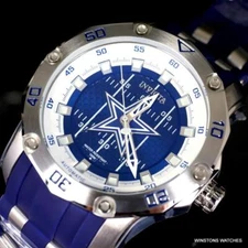 Invicta NFL Pro Diver Scuba Dallas Cowboys Blue Automatic 50mm Watch New