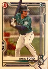 2021 Bowman Draft Base #BD-1 Harry Ford - 1st Bowman Seattle Mariners Prospect