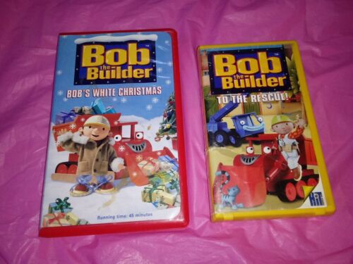 Bob The Builder Bob's White Christmas and Bob to the Rescue VHS lote de 2 cintas - Imagen 1 de 3