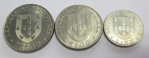PORTUGAL 20 X SET ALEXANDRE HERCULANO 3 COINS KM 605 606 AND 608 - Picture 3 of 4