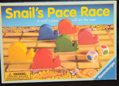 Snail's Pace Race Board Game Ravensburger 1994 Children's Kids Complete! Vintage