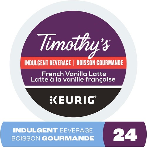 Timothy's French Vanilla Latte 24 to 144 Keurig K cups Pick Any Size FREE SHIP - Picture 2 of 6